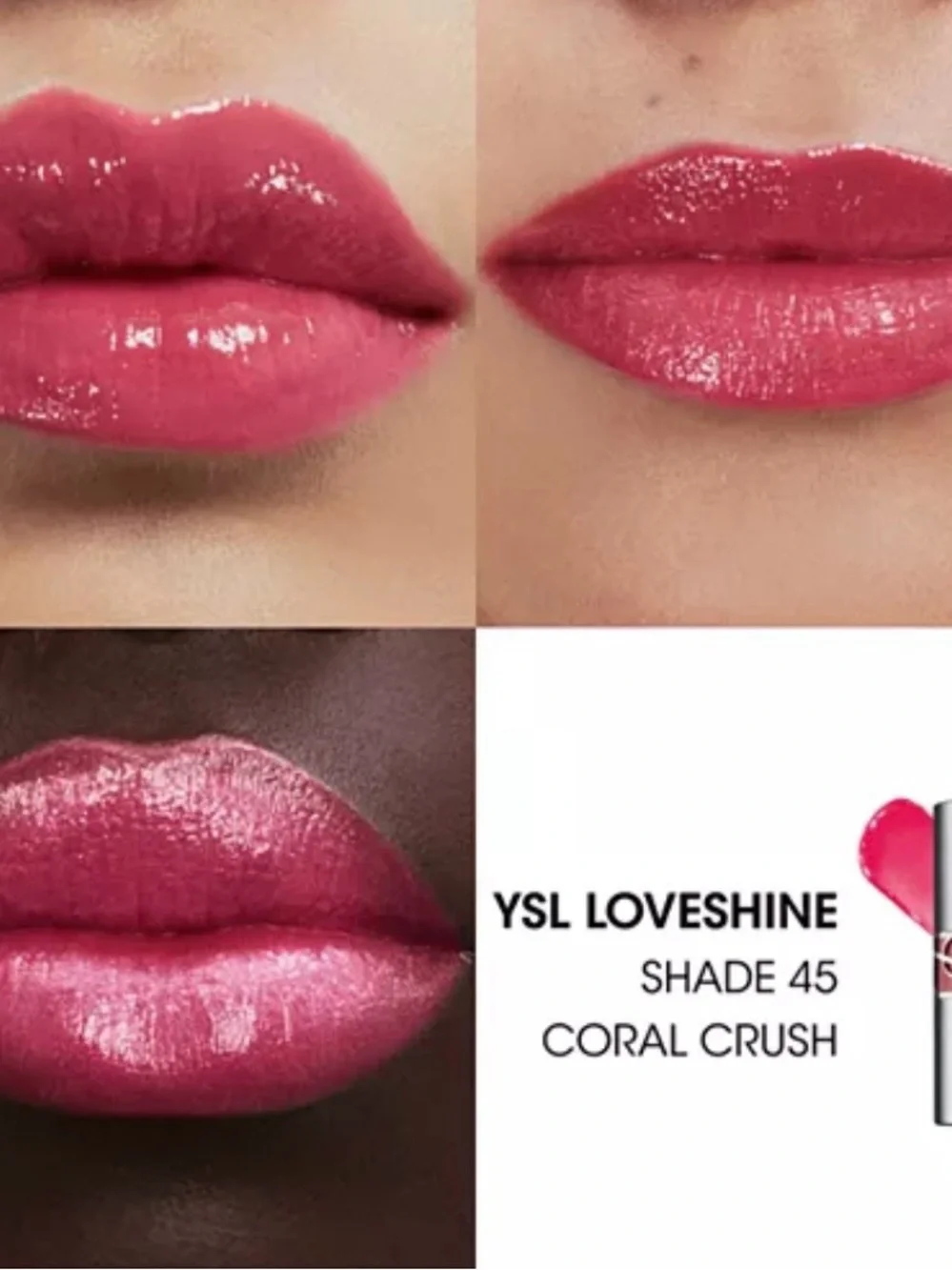Yves Saint Laurent Loveshine high shine lipstick. Shade 45 Shiny Silver Case